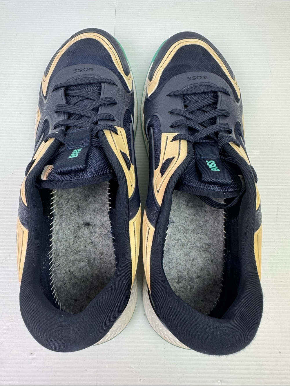BOSS Hugo Boss Shoes Sneakers Men EU 45 US 11.5 Navy Blue 50493215 No Insoles - Picture 7 of 13